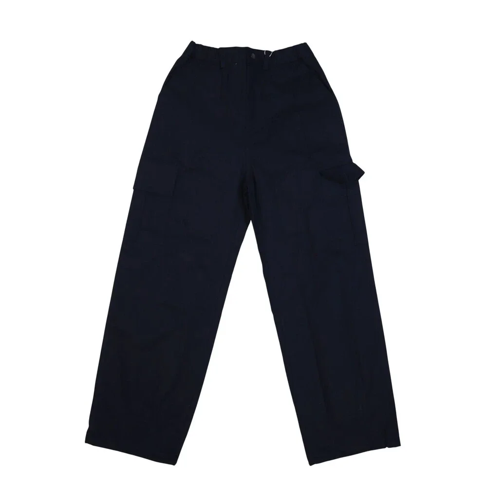Rolanko Cargo Pants Mens 33x30 Navy Blue Elastic Waist Cotton Workwear Pockets - Picture 1 of 9